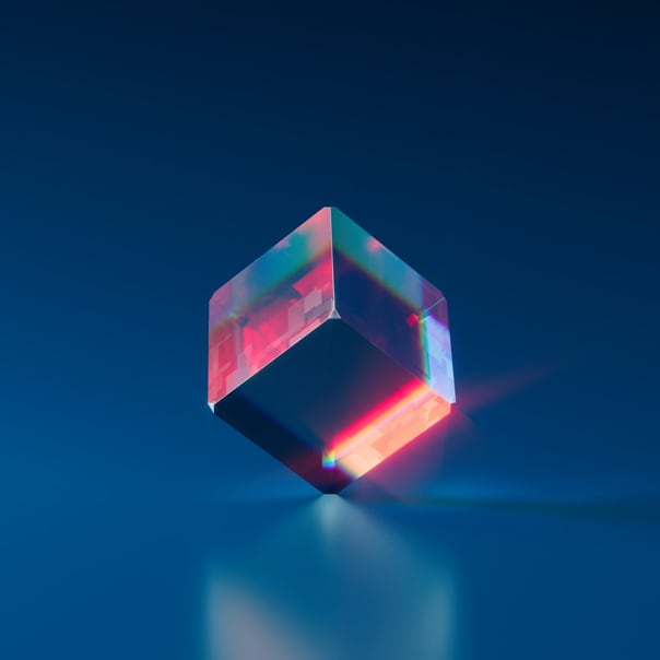 image of a rotated cube